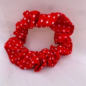 Red Polka dot Scrunchie